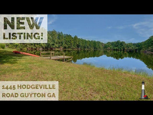 1445 Hodgeville Road Guyton, GA Lakefront Home For Sale