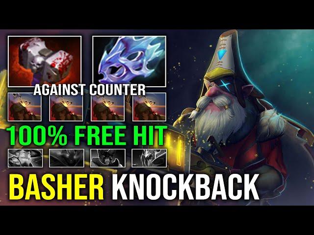 WTF Basher + Moon Shard 100% Free Hit Unlimited Bash Knockback Sniper Against Hard Counter Dota 2