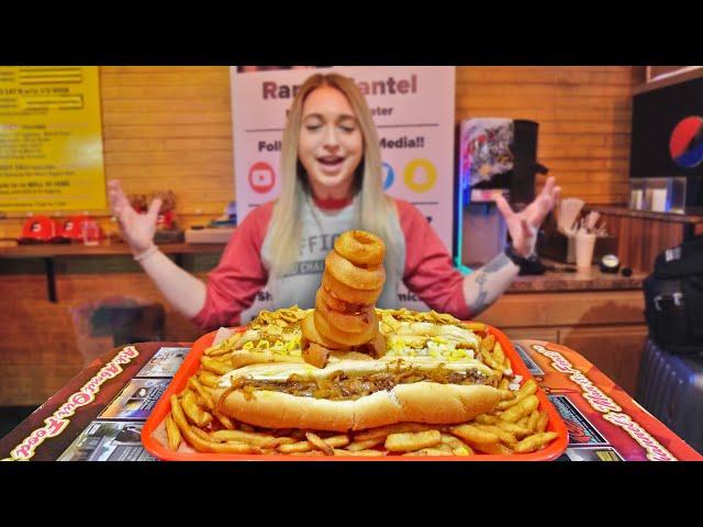 The 3 Foot Long Hot Dog Platter Challenge | As Seen on Man V. Food