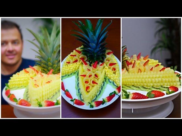 DELICIOUS FRUIT CENTER,  How to make - J Pereira Art Carving Fruit and Vegetables