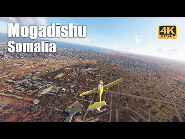 Fly over Mogadishu - Somalia - 4K | Musical Showcase | Microsoft Flight Simulator