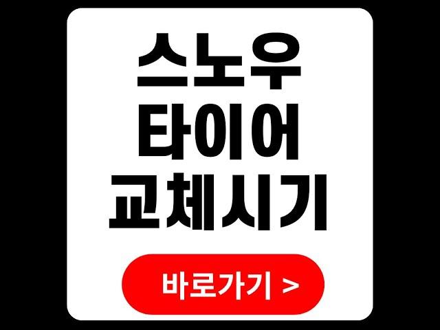 스노우타이어 가격 교체시기 추천 (+ 스프레이 체인)