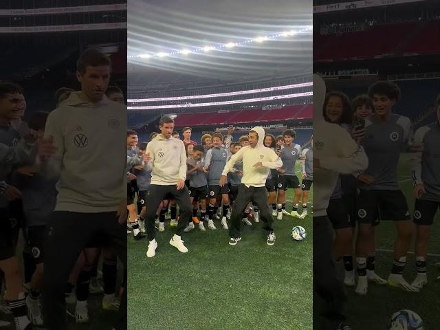 Dancing with the legend Thomas Müller️️ #shorts