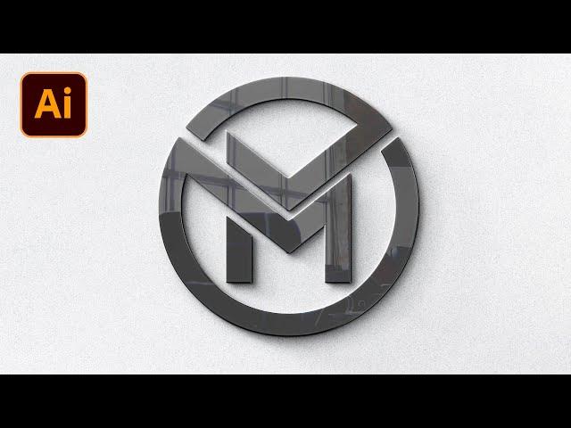 M logo design - logo design illustrator