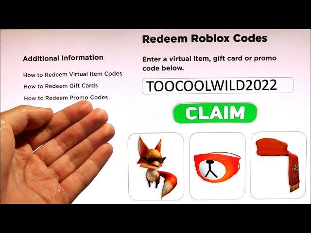 5 *NEW* Roblox PROMO CODES 2022 All FREE ROBUX Items in SEPTEMBER + EVENT | All Free Items on Roblox