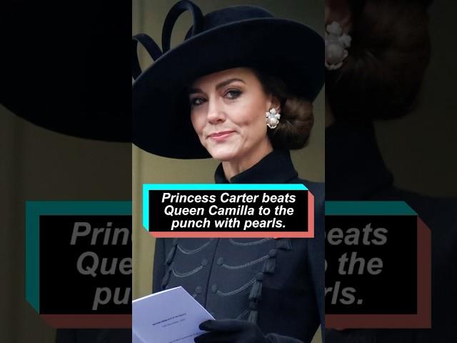 Princess Kate beats Queen Camilla to the punch with pearls. #princesskate #queencamilla #foryou