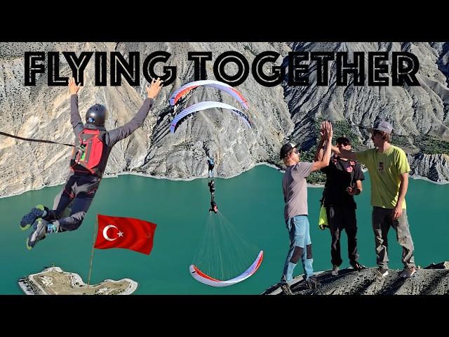 Three Wings, One Flow | INSANE Synchro Paragliding Adventure in Turkey with TEAM AIRBOUND 🪂🪂🪂