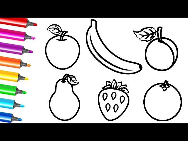 Drawing Fruits and Coloring with Markers