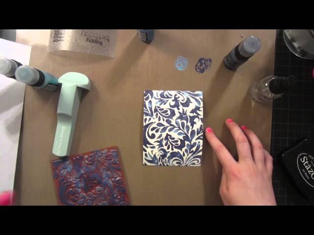 Layered Stamping with Distress Paint by Britta Swiderski