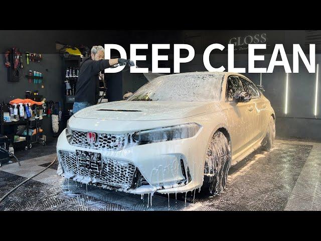 HONDA CIVIC TYPE R DEEP CLEAN | CAR DETAIL | CAR WASH | ASMR |