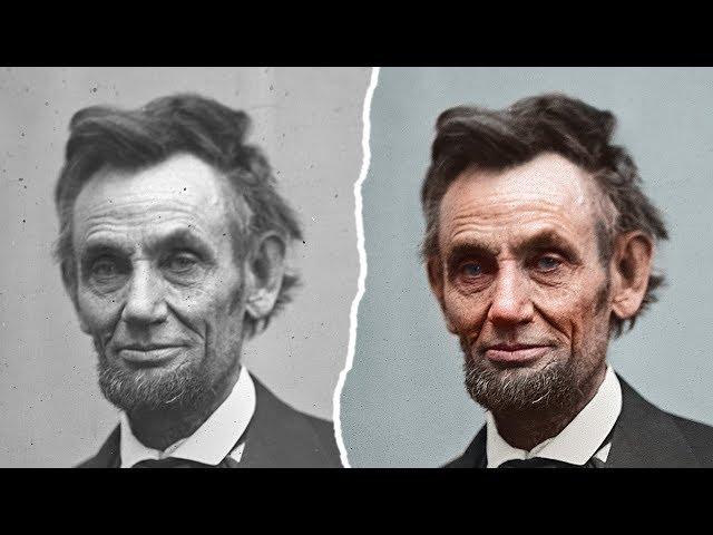 Photo Restoration: Abraham Lincoln (1865) Civil War in Colour