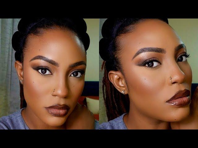 THE ONLY 10 MAKEUP PRODUCTS YOU NEED|| DETAILED MAKEUP TUTORIAL FOR BEGINNERS #woc #darkskin