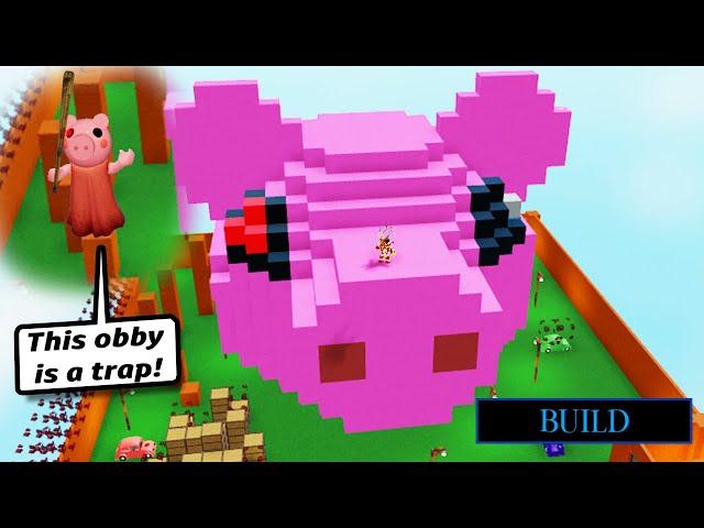 ROBLOX PIGGY BUILD w/ 99% IMPOSSIBLE TROLLING OBBY IN A GIANT PIGGY HEAD!!