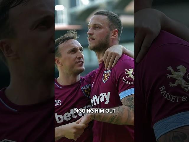 Hilarious Mark Noble story on having a fight with Marko Arnautovic  #football #footballshorts