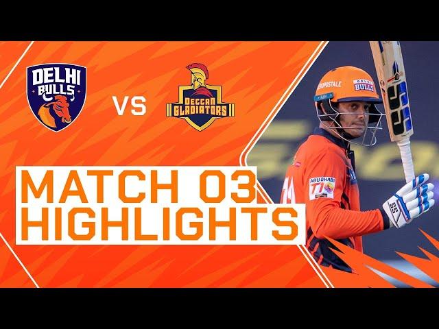 2023 Abu Dhabi T10, Match 3 Highlights: Delhi Bulls vs Deccan Gladiators | Season 7