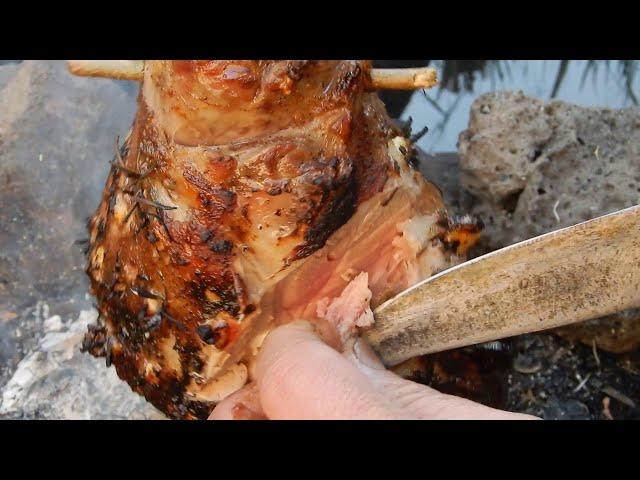 HANGING ROAST LAMB | OPEN FIRE  COOKING