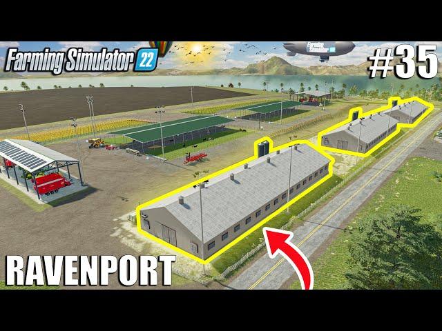 BUILDING A NEW 15,000 CHICKEN FARM!!! | Ravenport #35 | Farming Simulator 22