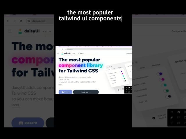 Popular ui components| bootstrap | tailwind css #coding #shorts #frontenddevelopment