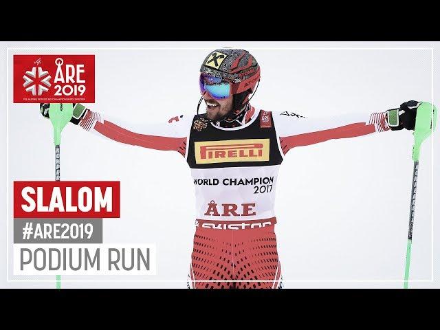 Marcel Hirscher | Gold Medal | Men's Slalom | Are | FIS World Alpine Ski Championships