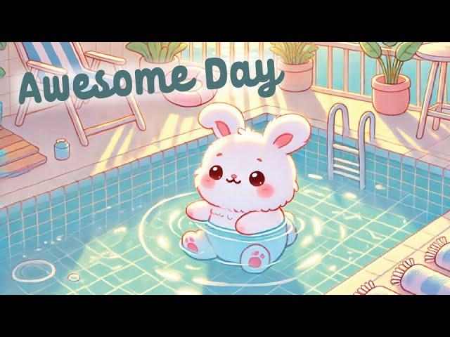 Awesome Day Lofi  1 Hour Cafe Song  Cute Bunny  cute & relaxing music  Make Your Day Better