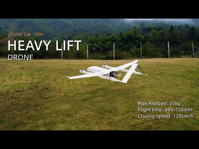 CW-100II Heavy Lift VTOL Large Drone | 12hrs Endurance and 25kg Payload