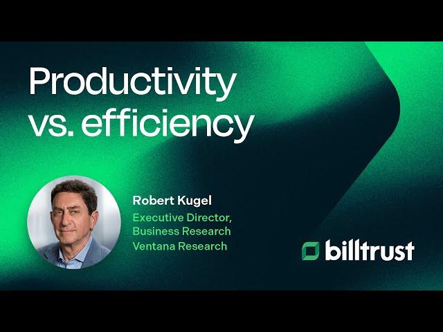 Productivity vs Efficiency | Robert Kugel