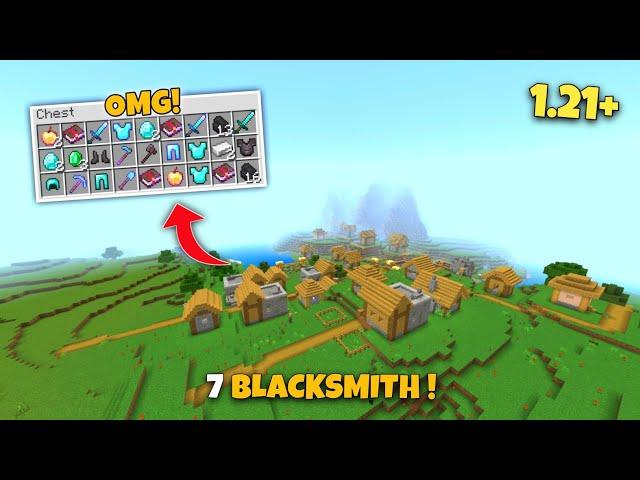 [GOD SEED] 7 Blacksmith, Trial Chambers in Minecraft 1.21 Bedrock And Pe | Seed Minecraft 1.21