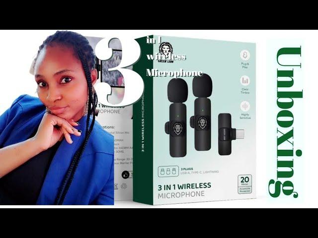 Green lion 3 in 1 wireless microphone | Review | Unboxing. #youtubemicrophone #contentcreation #2024