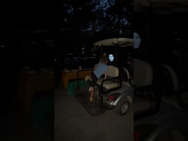 Caught on Camera Stalker Swipes Our Golf Cart at 3 AM! #funny #shorts #short #shortvideo #subscribe