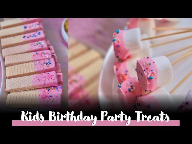 Easy DIY Kids Birthday Party Treats/DIY Candy Table Treats/Marshmallow Pops/Dipped Wafers