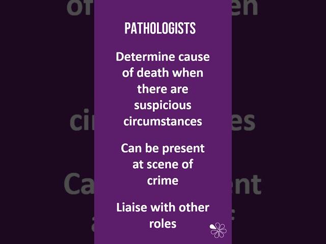 The Role of Pathologists | 60 Second Criminology (WJEC Level 3: Unit 3)