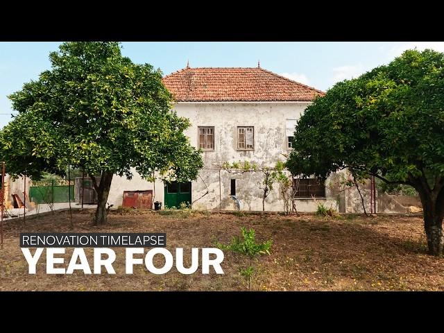 Couple Renovates Old Stone House in Portugal - Year Four Timelapse