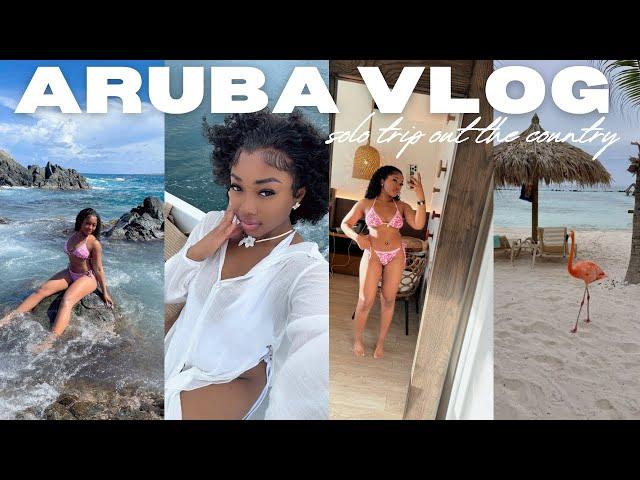 ARUBA VLOG: 1ST SOLO TRIP OUT THE COUNTRY  | flamingo island, luxury stay, safari tour, +etc