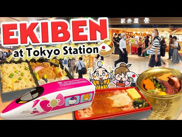 Ekiben (train bento box) at Tokyo Station in Japan / Shinkansen food