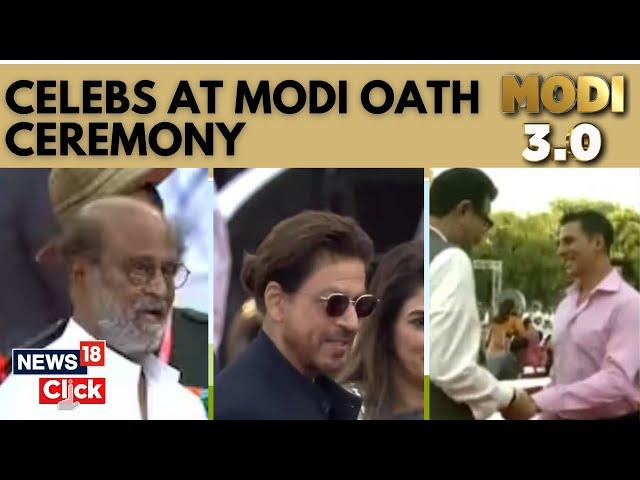 SRK, Rajinikanth, Akshay Kumar Attends PM Modi's Oath Taking Ceremony In Delhi | N18V | News18