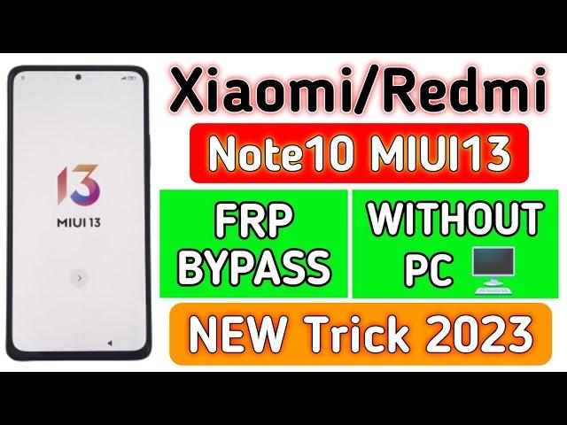 Redmi note10 frp bypass without pc MIUI13 frp unlock ||@TadrishinfoTech||