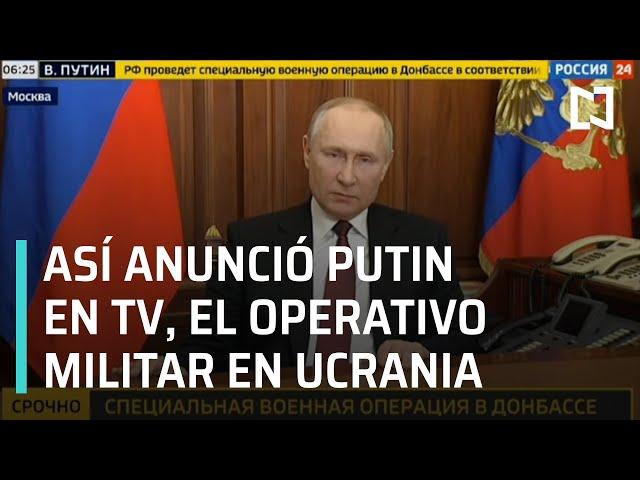 Putin anuncia en televisión el Operativo Militar en el este de Ucrania - En Punto