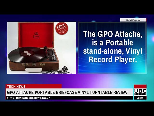 GPO Attache Portable USB Briefcase Style Vinyl Turntable Record Player Review