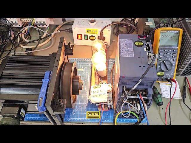 LNC Erherservo ESD402B6-VE2 Servo sürücü ve motor tamir sonrası test işlemi... CES ELEKTRONİK