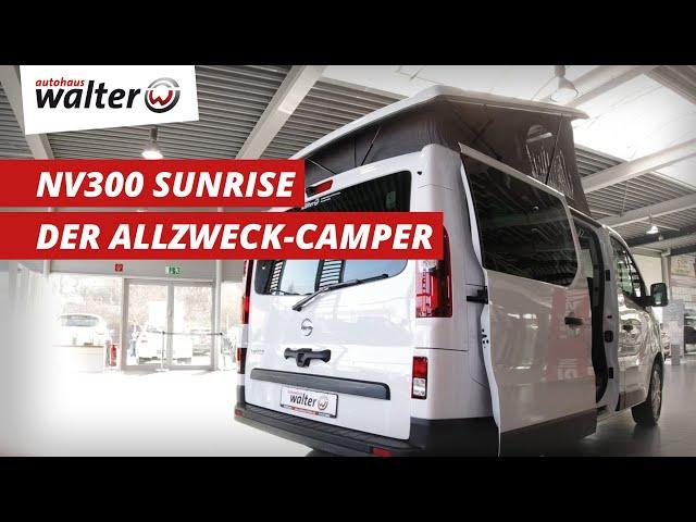 Der praktische Familienvan wird zum Camper | Nissan NV300 Sunrise