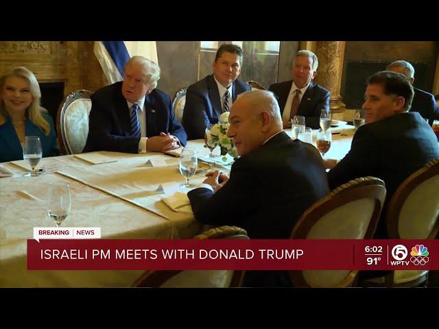 Trump, Netanyahu hold meeting at Mar-a-Lago as protests takes place in Palm Beach County