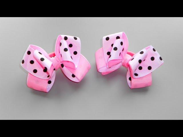 The bow of REP ribbons Kanzashi DIY