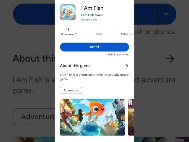 how to download I AM FISH game in mobile 