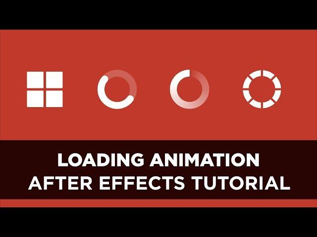 After Effects - Animated Loading Icon Tutorial #1