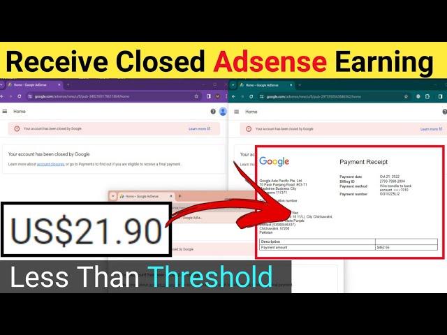 How To Receive Closed Adsense Payment | How To Get Adsense Payment Before 100$