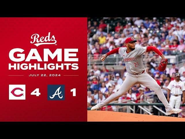 Reds vs. Braves Game Highlights (7/22/24) | MLB Highlights