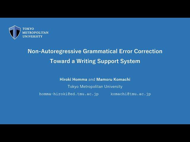 Non-Autoregressive Grammatical Error Correction Toward a Writing Support System