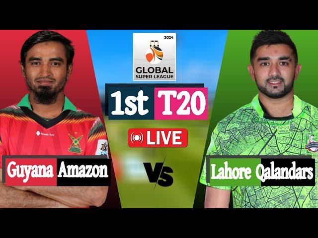 Global Super League 2024 | Guyana Amazon vs Lahore Qalandars Live Scores | live cricket match today