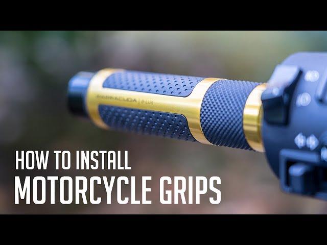 How to install motorcycle grips // Quick & Easy (4K)