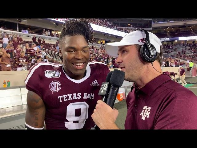 Football: Texas State Postgame | Leon O'Neal Jr., Kellen Mond